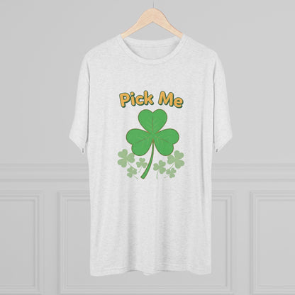 Pick Me Shamrock Tee — St. Patrick’s Day Clover Graphic T‑Shirt