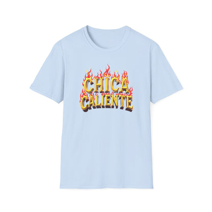 Hot Chick, Flame T-Shirt, Trendy Graphic Tee, Chica Caliente Shirt, Gift for Her, Summer Fashion, Casual Style - Psychonaut Swag