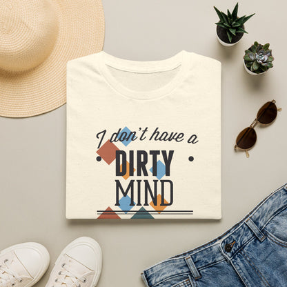 Graphic Tee — "I Don't Have a Dirty Mind, I Have a Sexy Imagination" Retro Geometric Design