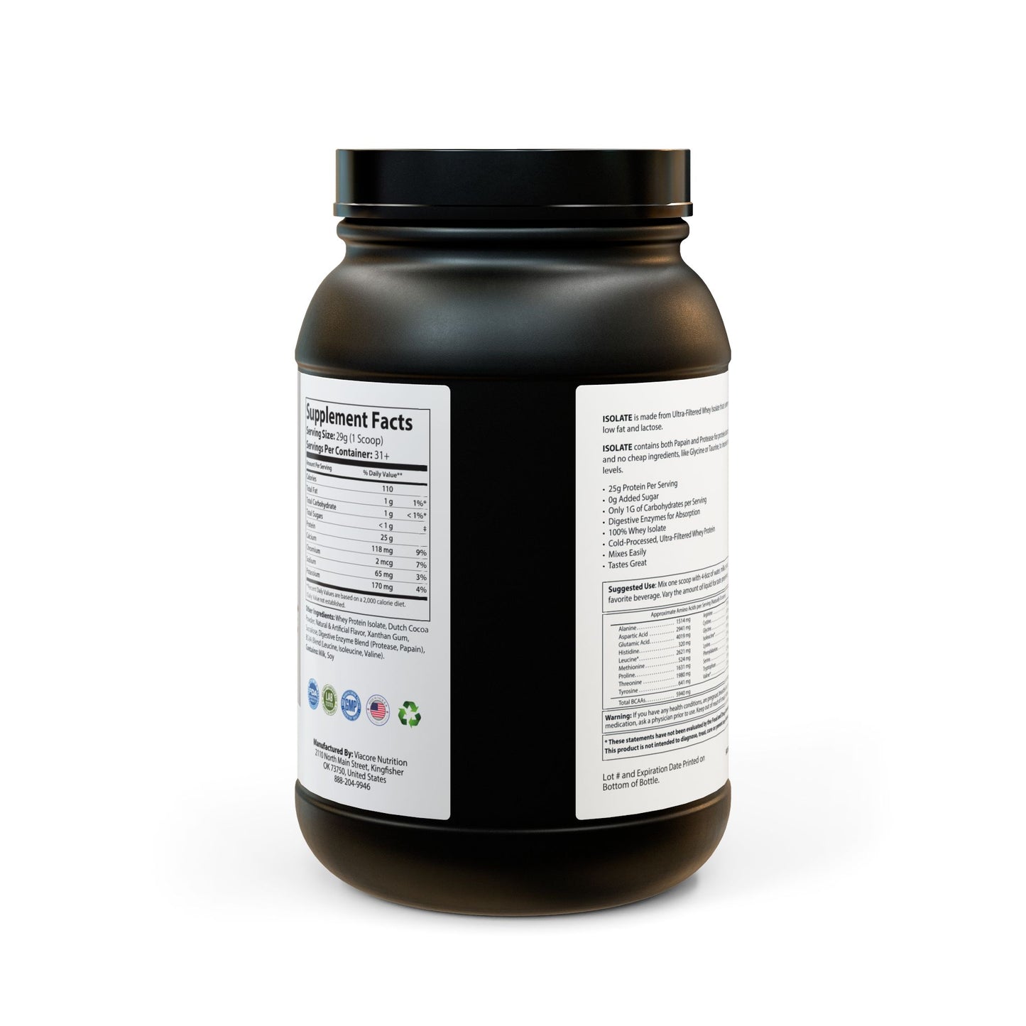 Sup Bro, Choco Swole Protein, Whey Isolate Protein Supplement (907g, 2lb)
