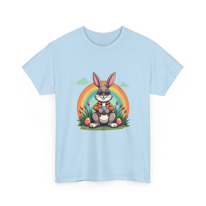Easter Bunny Rainbow T-Shirt — Cute Bunny Holding Eggs Tee