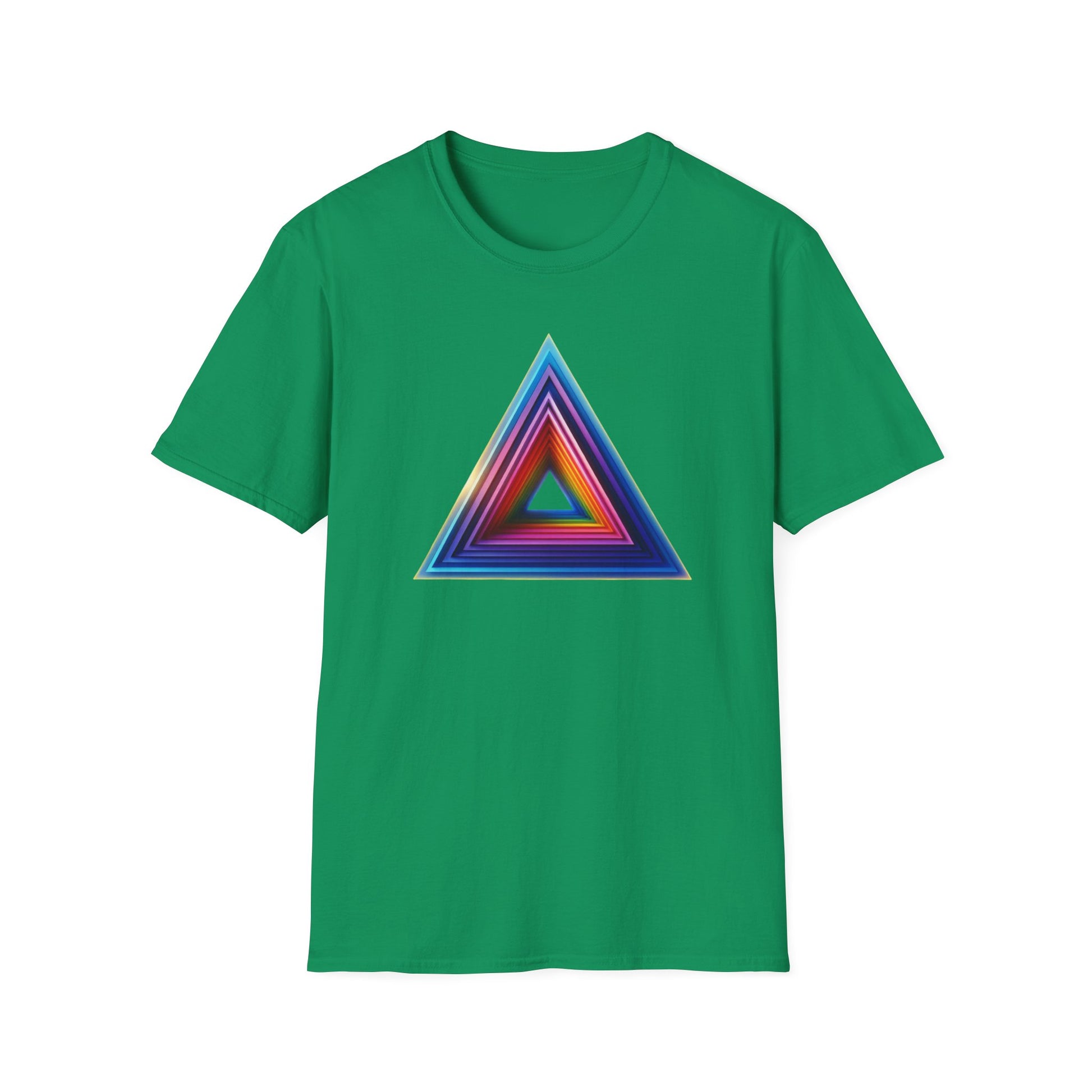 Triangle Rainbow, Unisex Softstyle T-Shirt - Psychonaut Swag