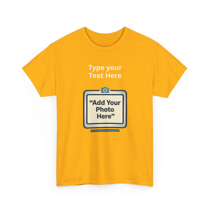 Customize Your Own (Adult) Heavy Cotton Tee — Personalized Image or Text T-Shirt