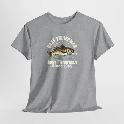Bass Fisherman T-Shirt – "Bass Fisherman Since 1985" Vintage Fishing Tee