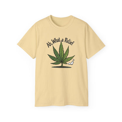 Ah, What a Relief Unisex Ultra Cotton Tee - Perfect for Cannabis Enthusiasts - Psychonaut Swag