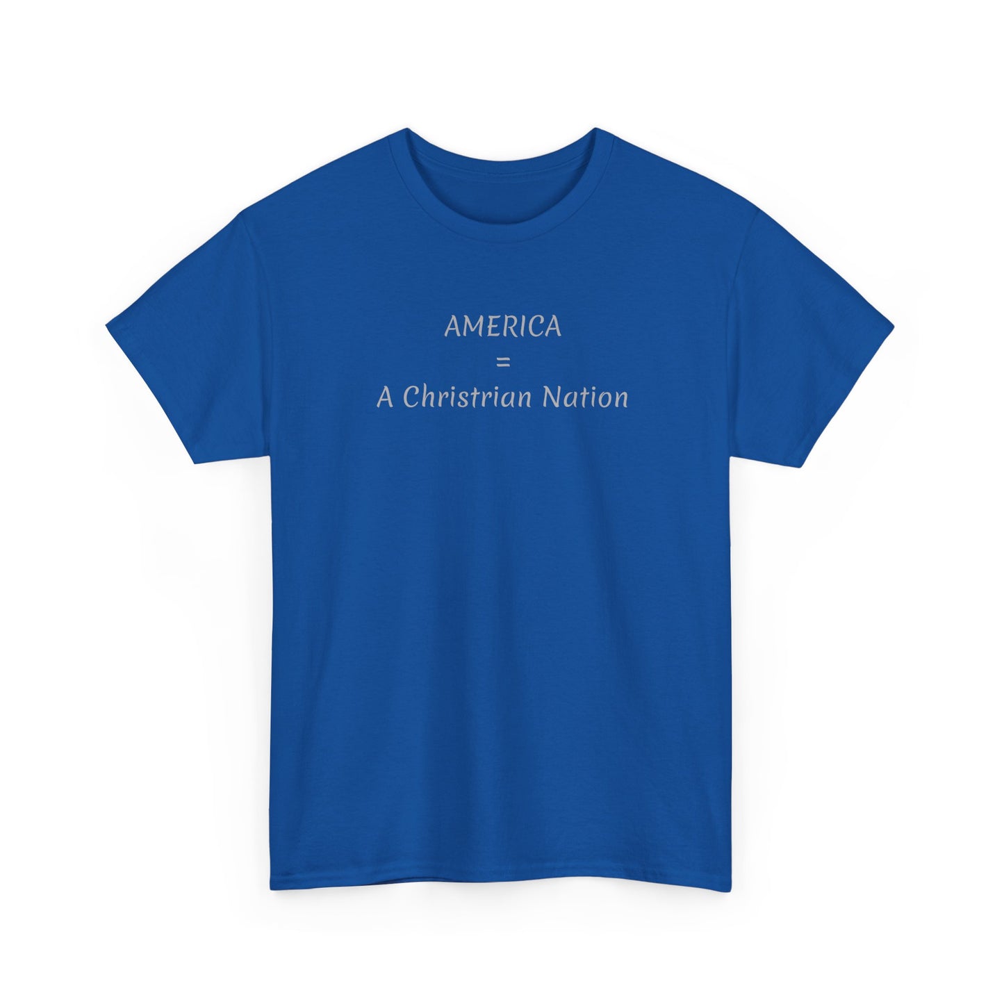 A Christian Nation T-Shirt — Crucifix Over American Flag Graphic Tee