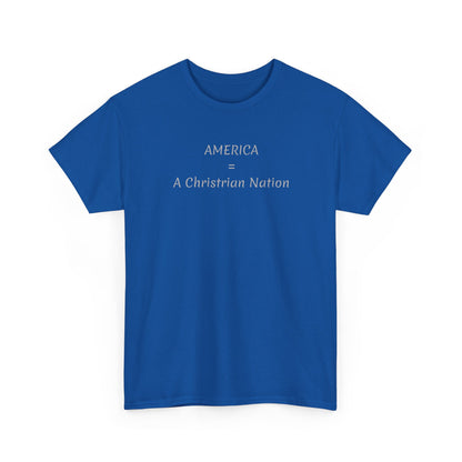 A Christian Nation T-Shirt — Crucifix Over American Flag Graphic Tee