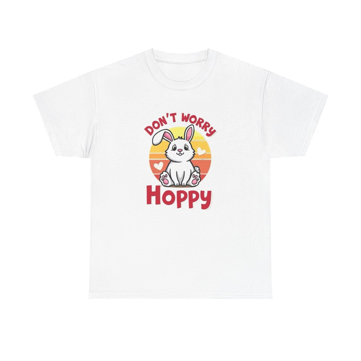 Don’t Worry Hoppy Bunny T-Shirt — Cute Easter Rabbit Graphic Tee