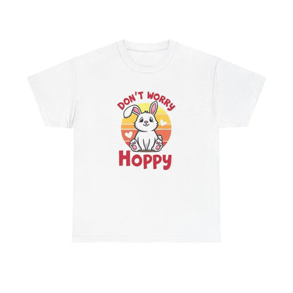 Don’t Worry Hoppy Bunny T-Shirt — Cute Easter Rabbit Graphic Tee