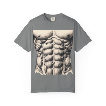 Built different, 12-pack abs, Unisex Garment-Dyed T-shirt - Psychonaut Swag