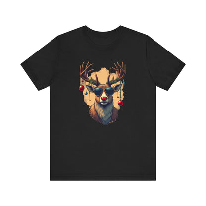 Rudolph the Party Animal, Unisex Jersey Short Sleeve Tee