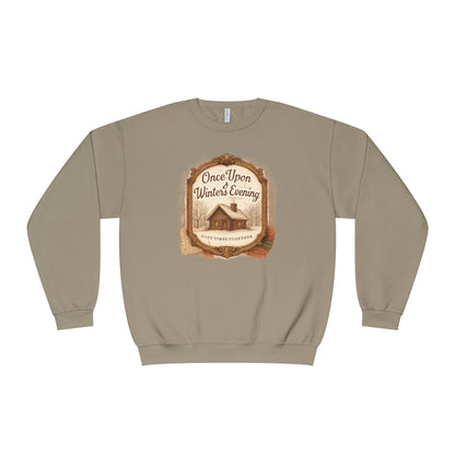 Once Upon a Winter's Cabin, Evening Sweatshirt — Cozy Vintage Holiday Crewneck