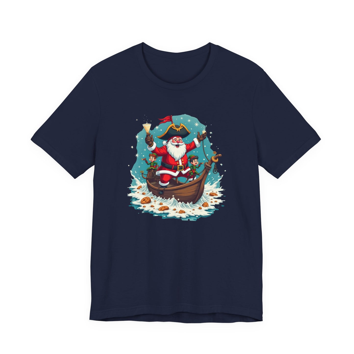 Santa in Gondola Christmas Tee