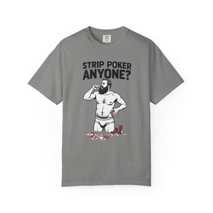 Strip Poker Humor T-Shirt, Funny Gift for Gamers, Men's Casual Tee, Party Outfit, Unique Dad Gift, Birthday or Game Night Attire