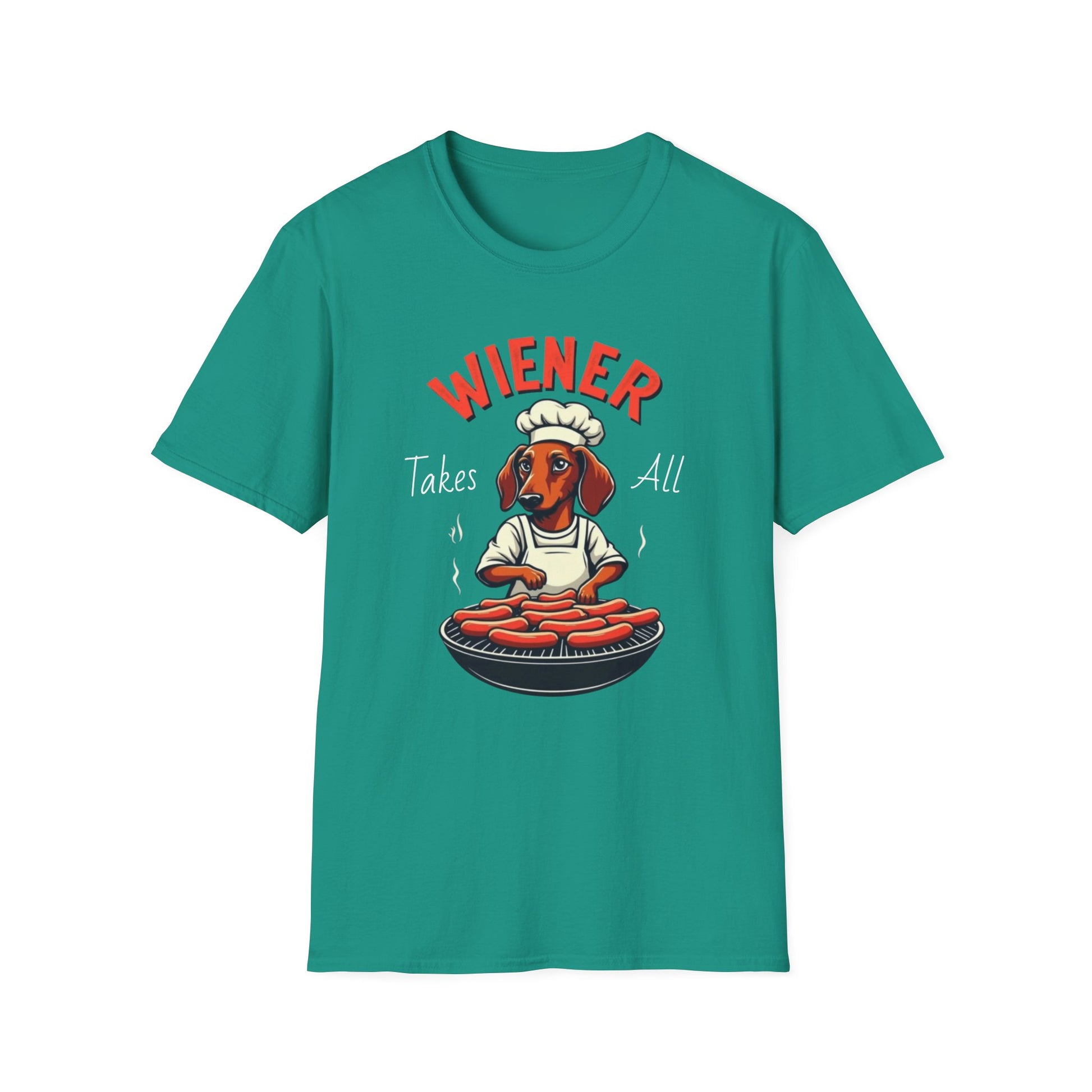 Wiener takes all, Dog Humor T-Shirt, Funny Pet Lover Gift, Cute Dog Tee, Unisex Funny Shirt, Dog Lover's Apparel - Psychonaut Swag