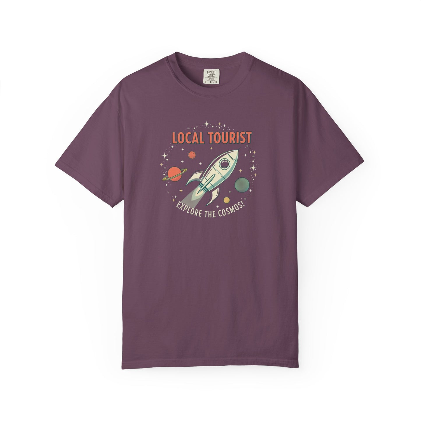 Local Tourist Rocket Tee — "Explore the Cosmos" Graphic T-Shirt