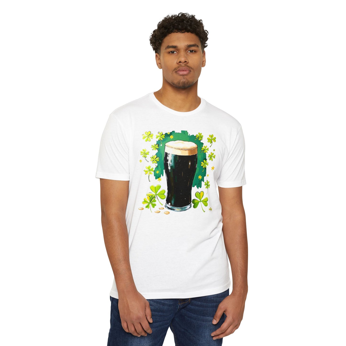 St. Patrick's Day Pint T-Shirt — Irish Beer Shamrock Design