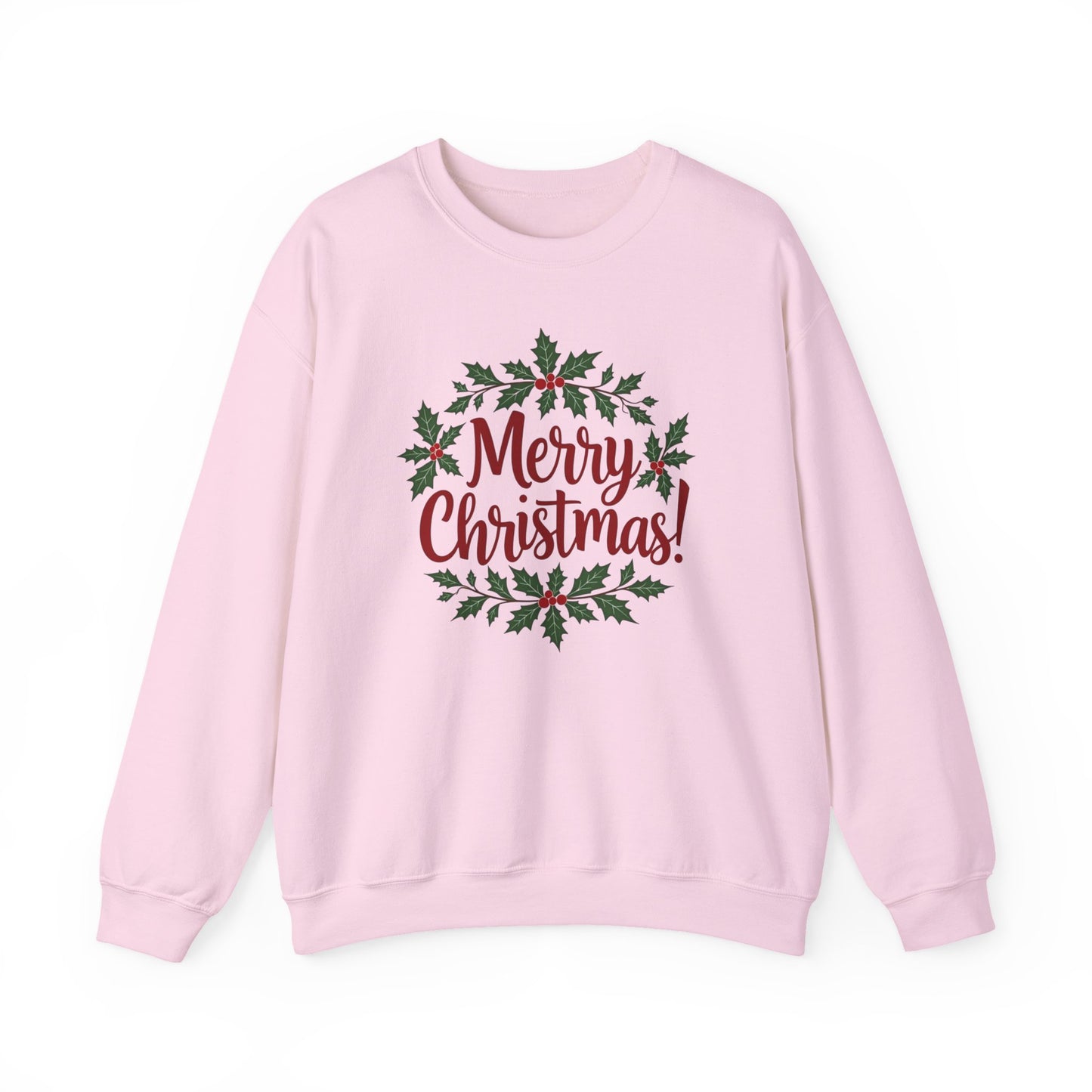 MERRY CHRISTMAS wreath, Crewneck Sweatshirt