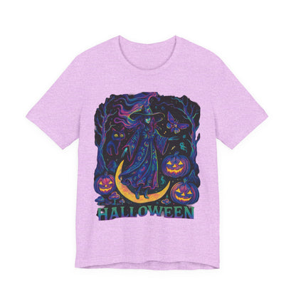 Halloween Witch Graphic Tee, Spooky T-Shirt, Unisex Short Sleeve Shirt, Halloween Costume, Pumpkin Shirt, Fall Festival Apparel