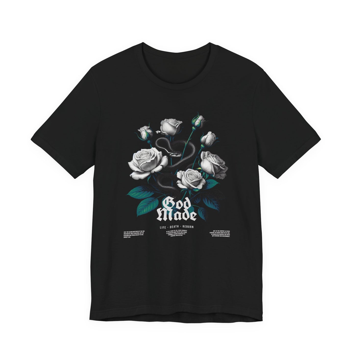 Rose and Snake Graphic Tee – Gothic Floral Vintage Shirt