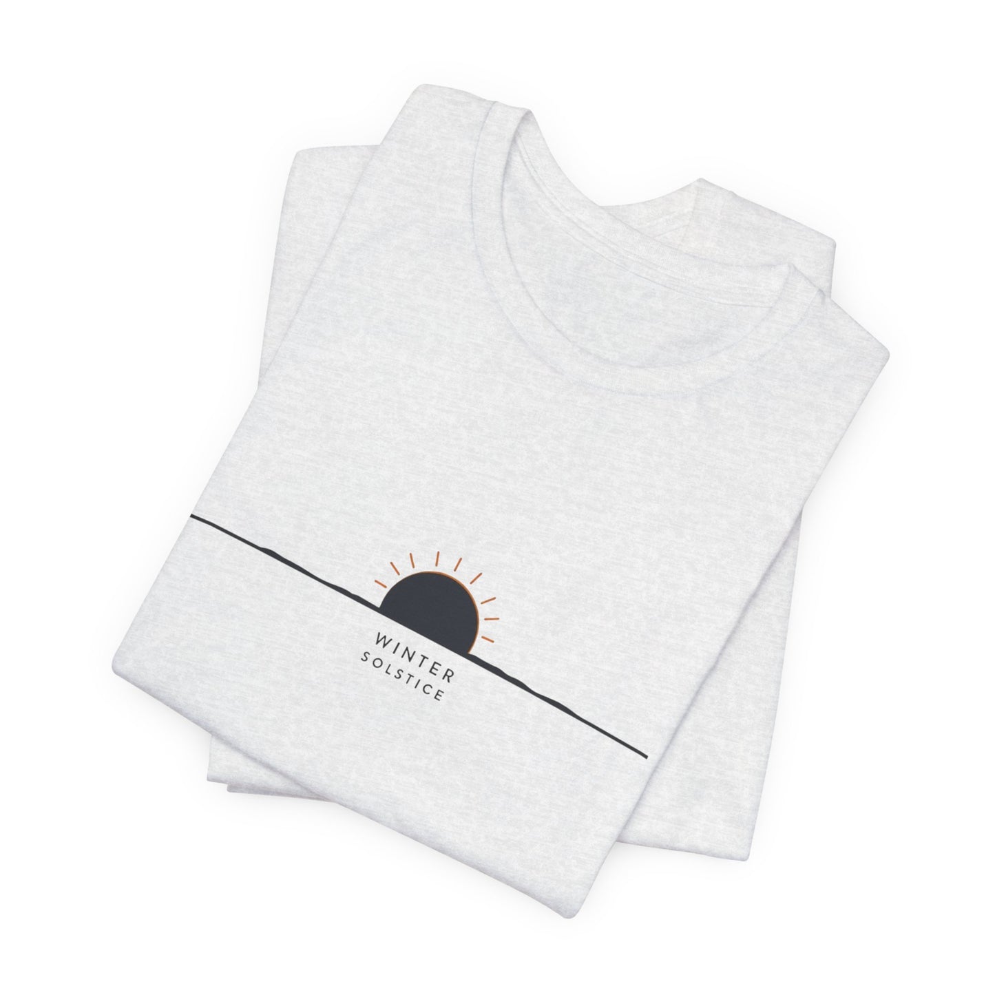 Sunrise Minimalist Tee — "Winter Solstice" Graphic T-Shirt