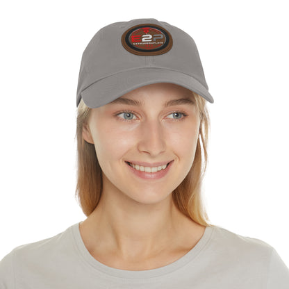 Extruder2Plate, Dad Hat with Leather Patch (Round)