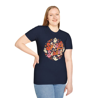 Spooky Season T-Shirt — Retro Ghost Halloween Tee