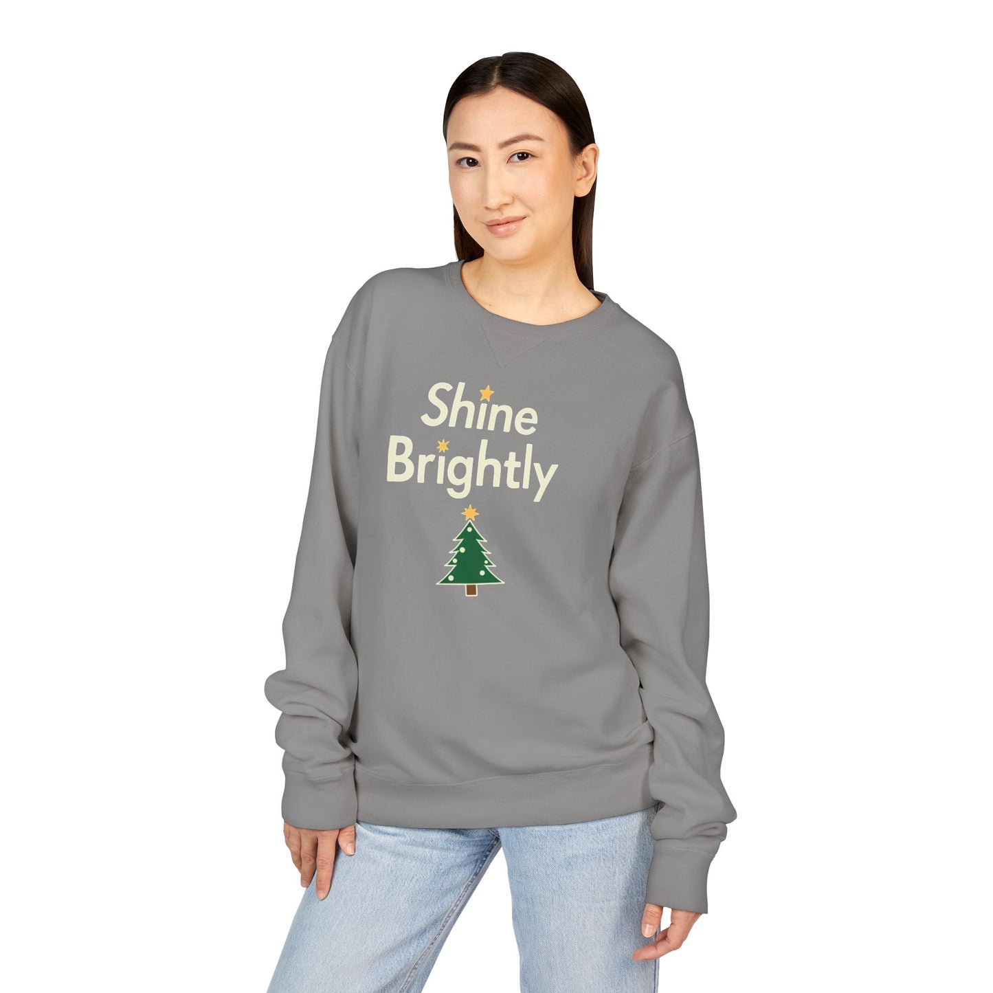 Christmas Tree sweater, Unisex ComfortWash® Garment Dyed Crewneck Sweatshirt