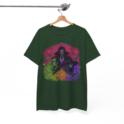 Mystic Vampire Trio T-Shirt — Gothic Rainbow Horror Art Tee