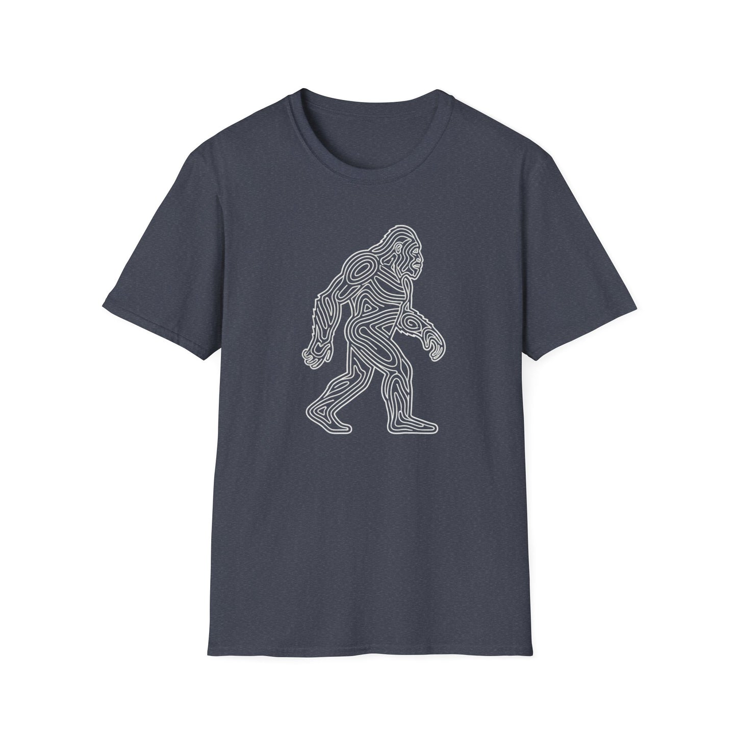Bigfoot Technical Hike T-Shirt — Sasquatch Outline Graphic Tee