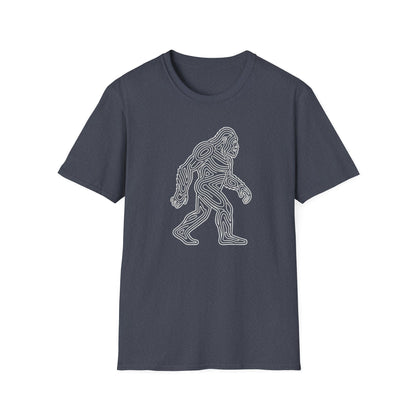 Bigfoot Technical Hike T-Shirt — Sasquatch Outline Graphic Tee