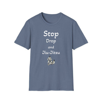 Stop, Drop, and Jiu-Jitsu, Unisex Softstyle T-Shirt