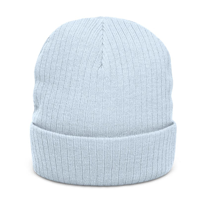 Psychonaut swag, small biz, Ribbed Knit Beanie - Cozy Embroidered Headwear for All Seasons, Winter Fashion, Gift Idea, Casual Style, Outdoor Fun