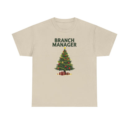 Branch Manager Christmas T‑Shirt - Funny Office Xmas Tree Tee