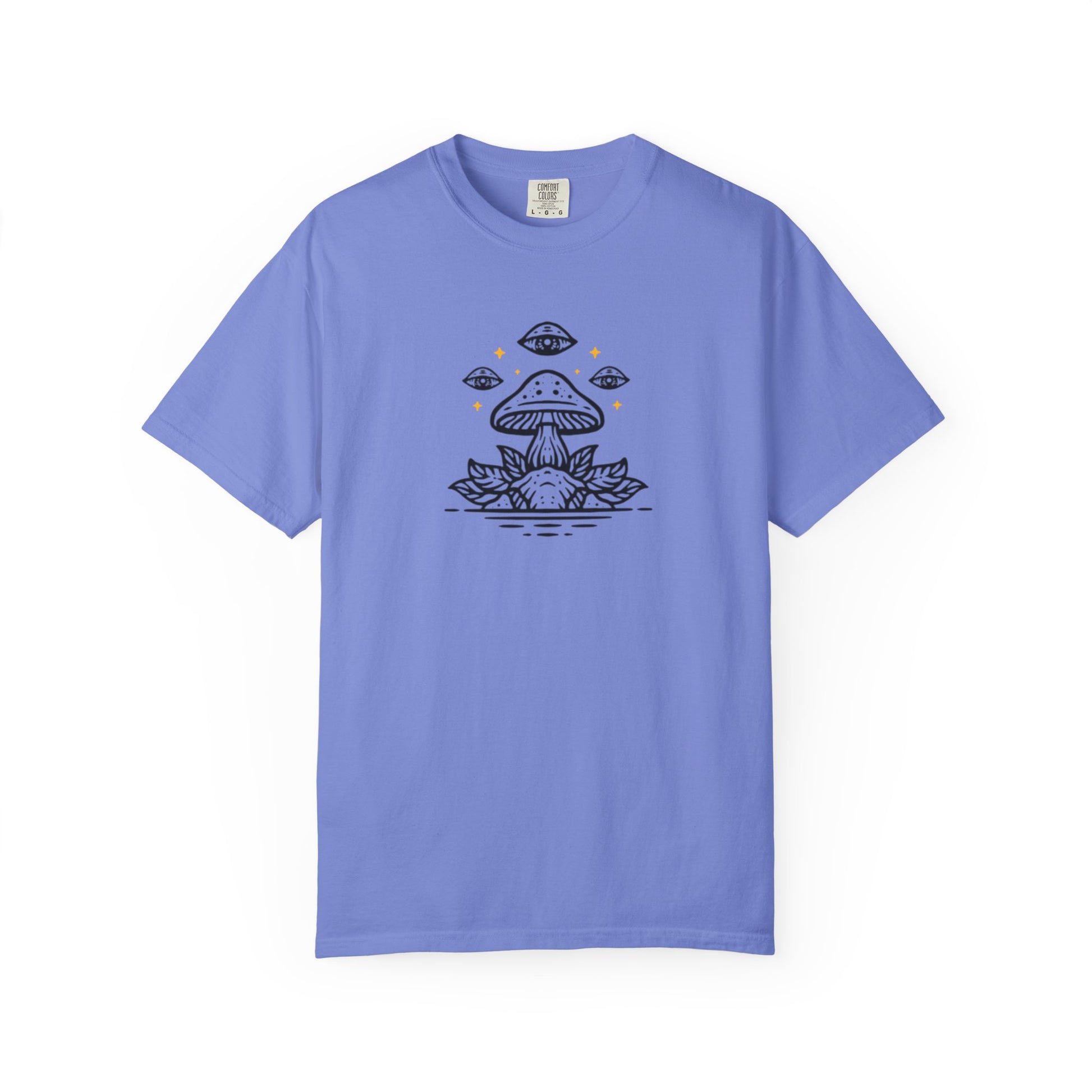 Mushroom Gift from Visitors, Unisex Garment-Dyed T-shirt - Psychonaut Swag