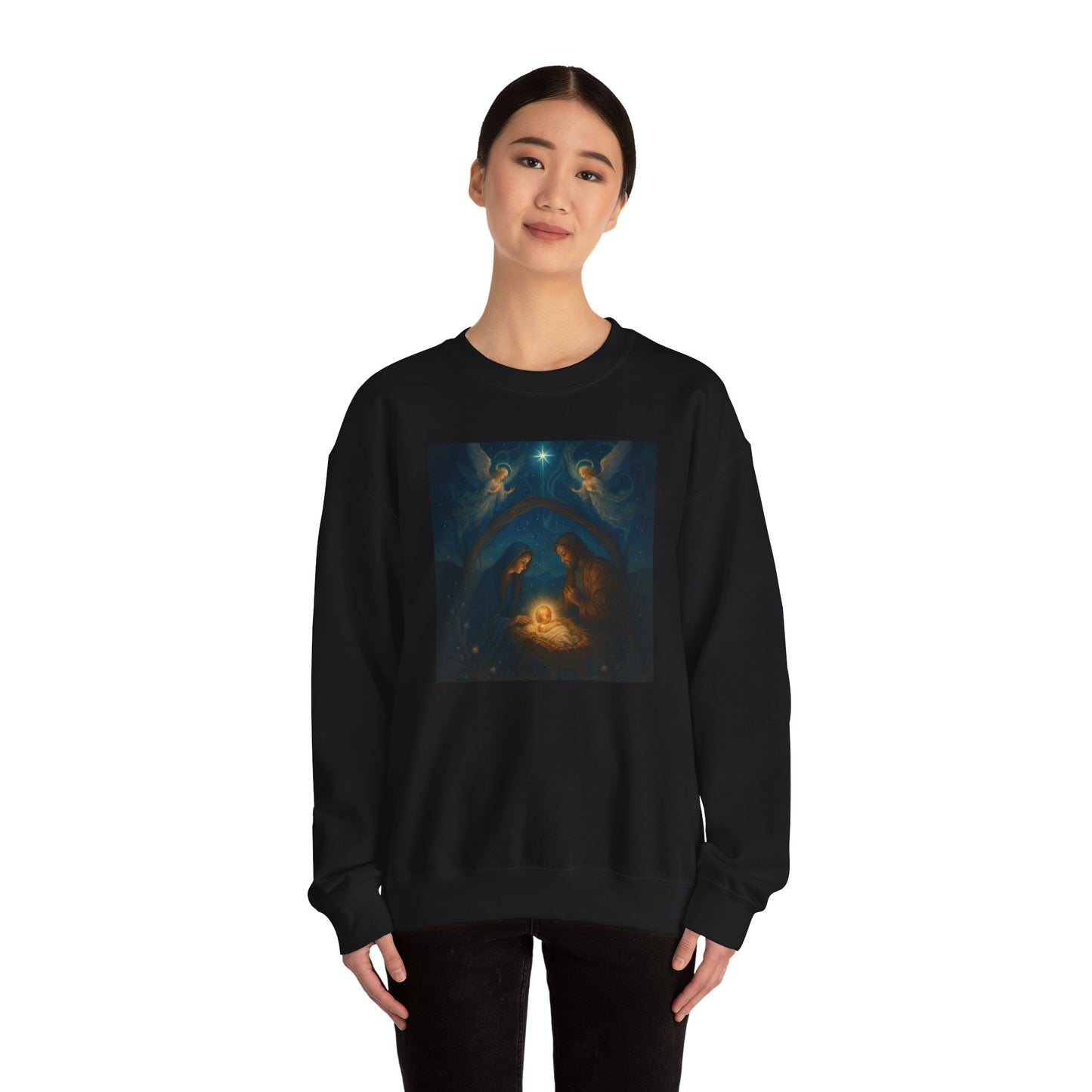 Nativity Crewneck Sweatshirt - Holy Family Christmas Sweatshirt