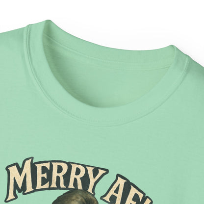 T‑Shirt — 'Merry AF' Vintage Grouchy Elf Christmas Tee