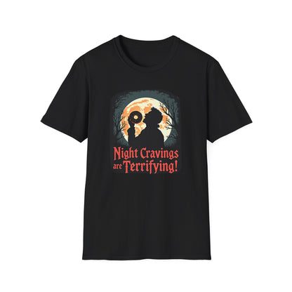Night Cravings T-Shirt, Halloween Tee, Spooky Gift, Autumn Style, Horror Lovers Apparel, Graphic Shirt