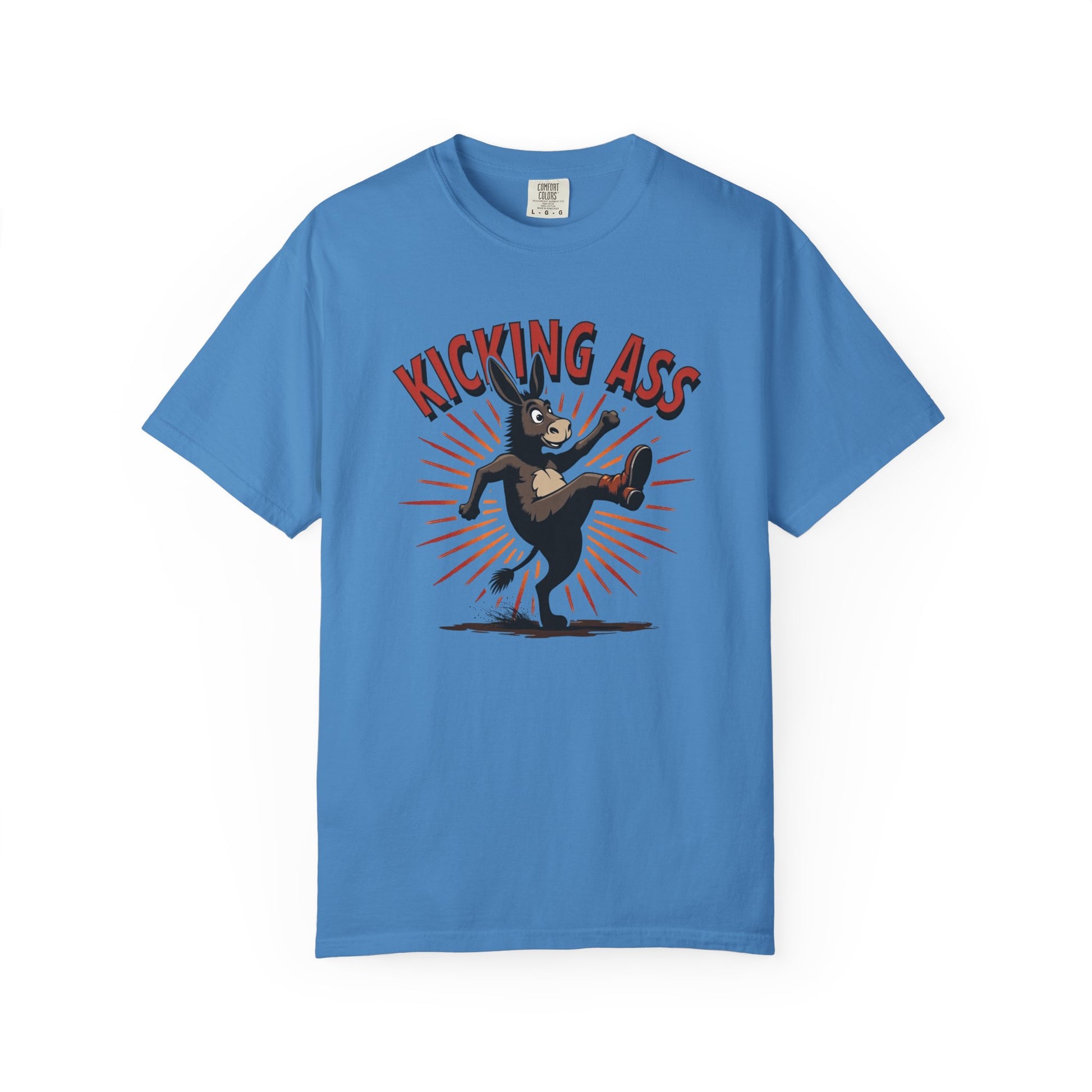 Kicking Donkey, Unisex T-Shirt | Funny Graphic Tee, Casual Wear, Humor Gift, Birthday Surprise, Motivational Apparel - Psychonaut Swag