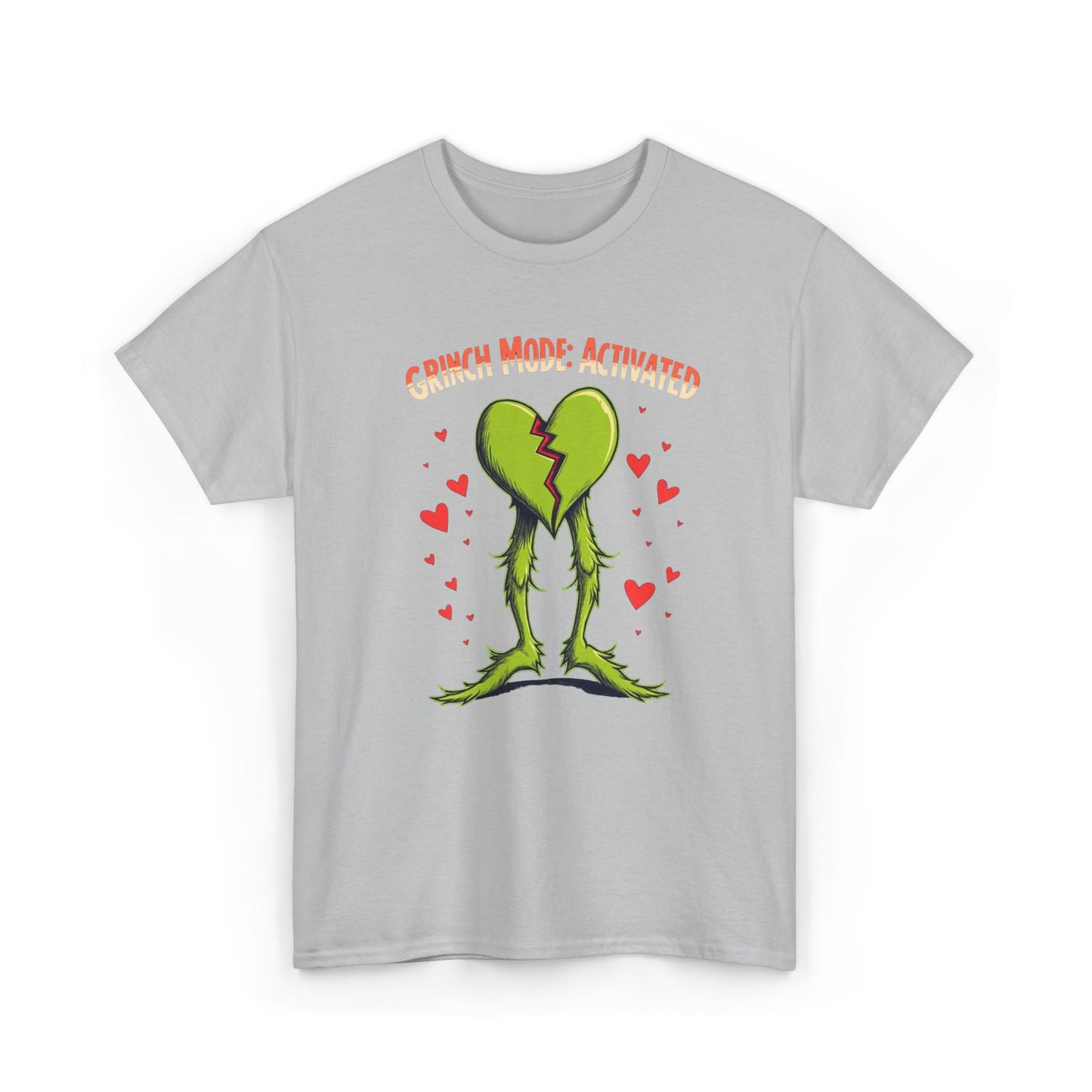 Grinchy Valentines, Unisex Heavy Cotton Tee