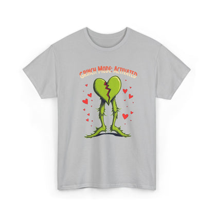 Grinchy Valentines, Unisex Heavy Cotton Tee