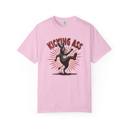 Kicking Donkey, Unisex T-Shirt | Funny Graphic Tee, Casual Wear, Humor Gift, Birthday Surprise, Motivational Apparel - Psychonaut Swag