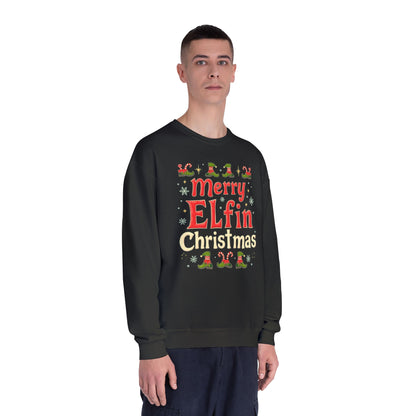 Christmas Elf Unisex Sweatshirt - Merry Elfin Christmas Tee for Elf Fanatics