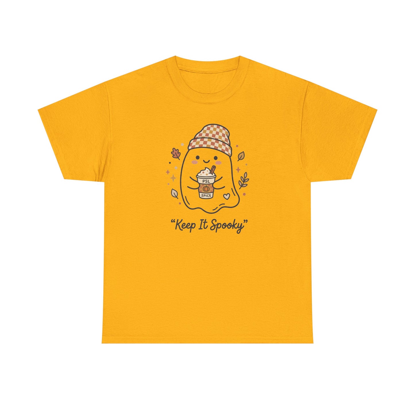 Keep It Spooky Ghost Tee — Cute Fall Halloween Shirt with Pumpkin Latte