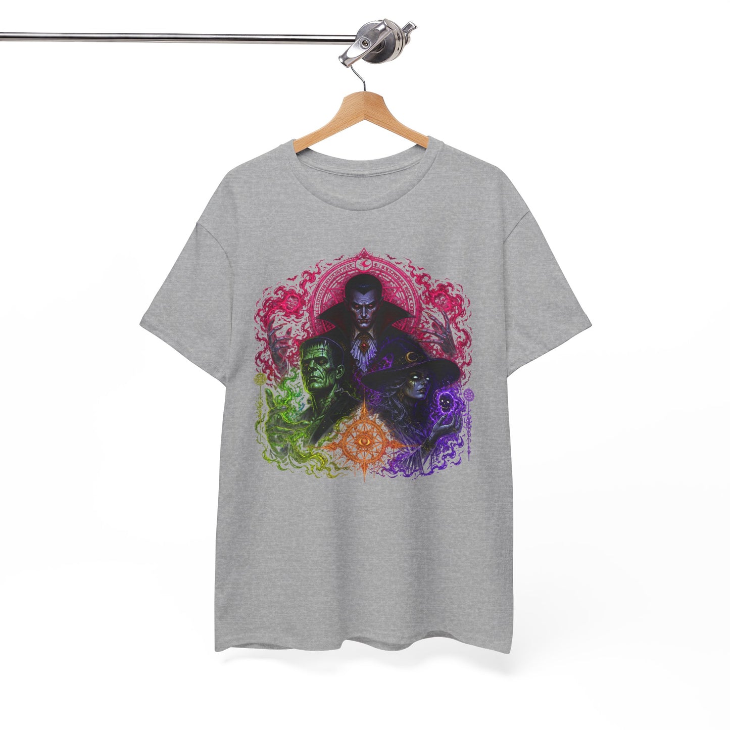 Mystic Vampire Trio T-Shirt — Gothic Rainbow Horror Art Tee
