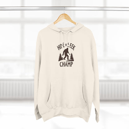 Hide & Seek Champ Hoodie — Bigfoot Sasquatch Graphic Pullover