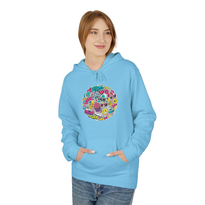 Colorful Retro Doodles Graphic Pullover