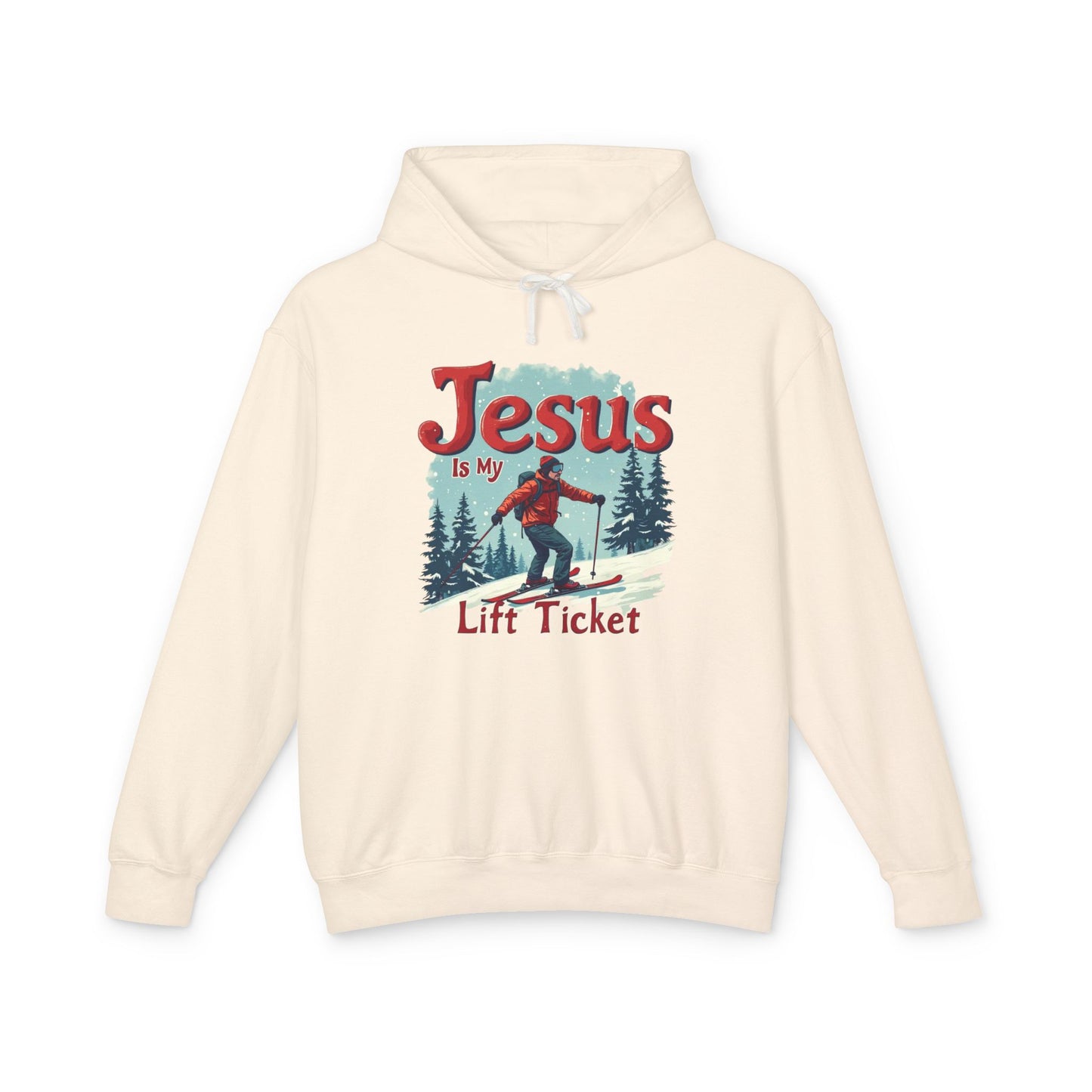 Jesus Is My Lift Ticket Hoodie — Christian Skiing Pullover
