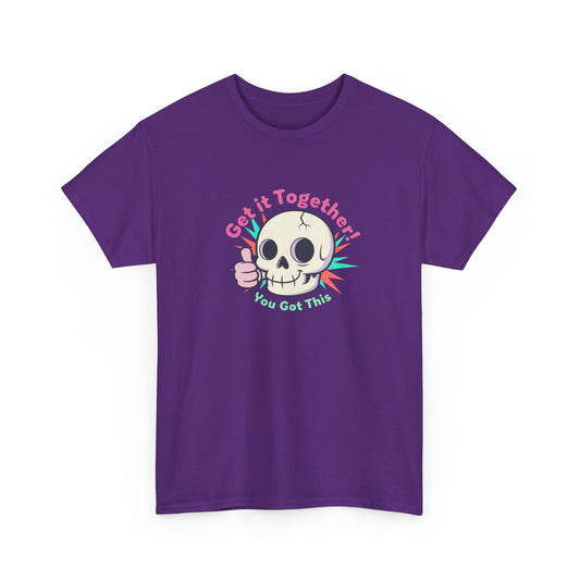 Get It Together Skull Tee — Cute Thumbs Up Motivational Graphic T-Shirt