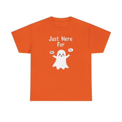 Cute Boo, Unisex Heavy Cotton Tee - Perfect for Self-Love, Gift, Casual Wear, Birthdays, or Relaxation